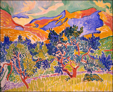 Collioure的山André Derain