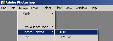 在Photoshop中旋轉畫布