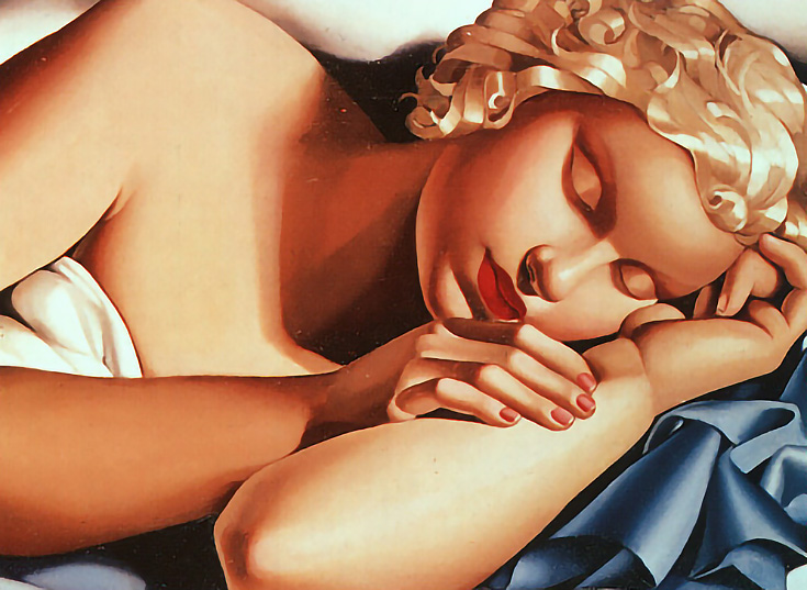 Tamara de Lempicka的《沉睡的女人》