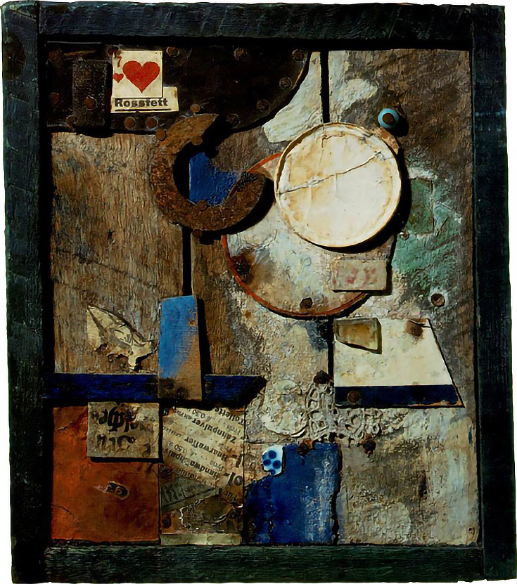 由庫爾特。Schwitters Merzbild Rossfett的